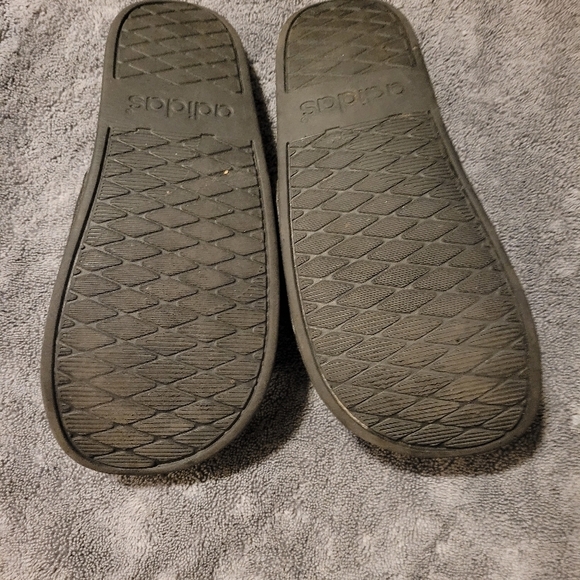 Adidas Black and White Slide Sandals - Picture 2 of 2